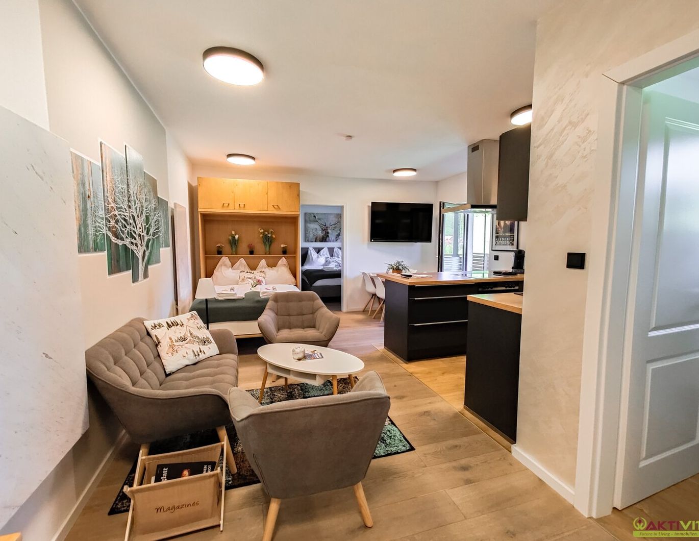 Kompaktes Refugium für Urlaub & Vermietung - Moderne 2-Zimmer-Wohnung mit großzügiger Terrasse.