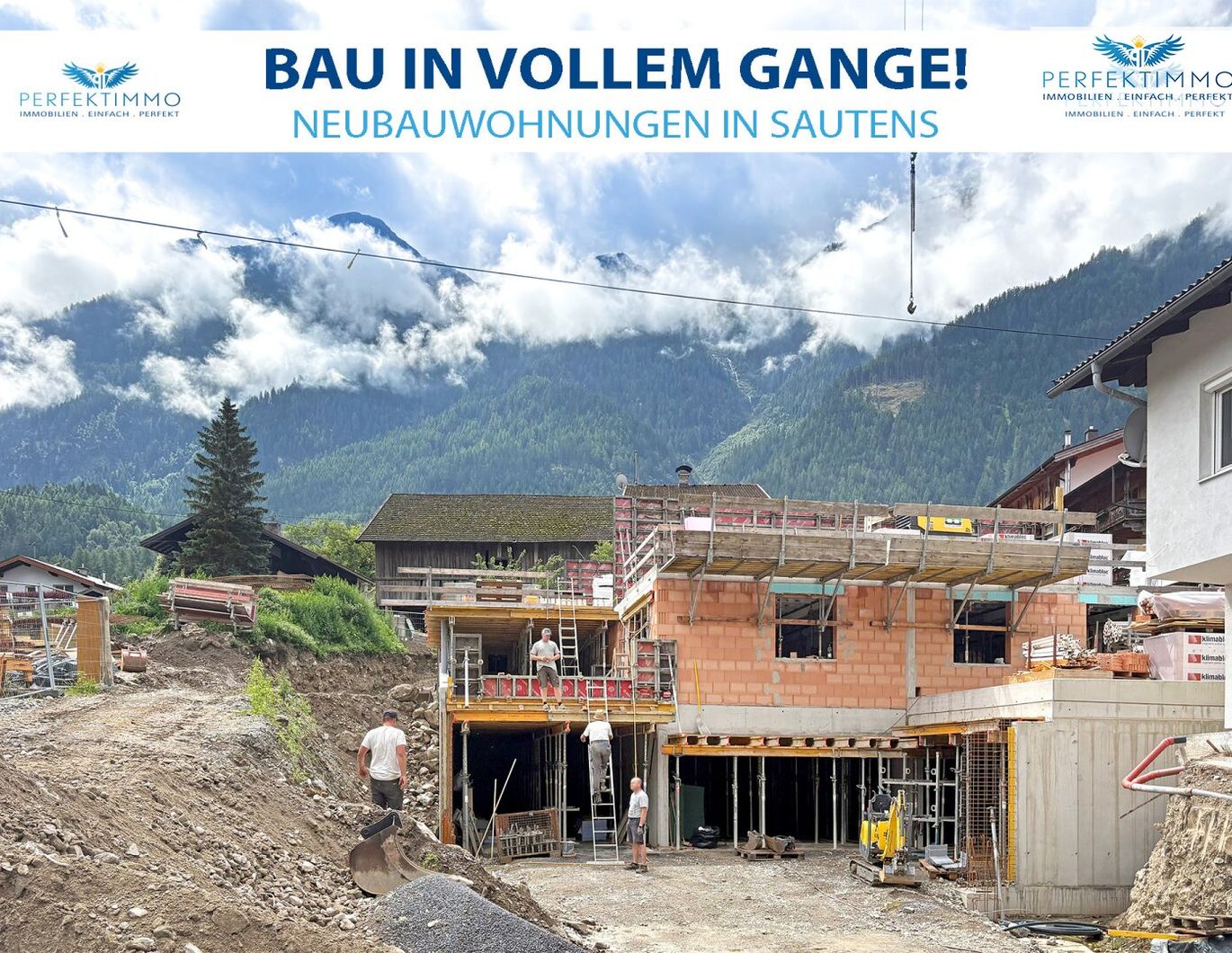 Bauarbeiten laufen bereits! Hochwertige, große Neubauwohnung mit 2 Stellplätzen