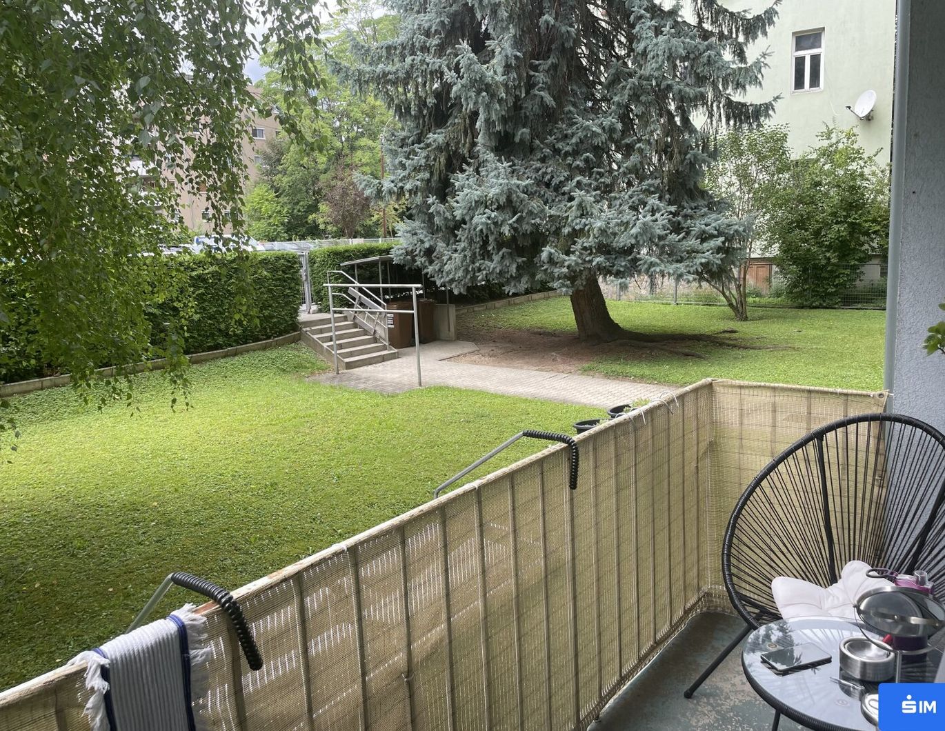2-Zimmer-Erdgeschosswohnung mit Innenhofbalkon