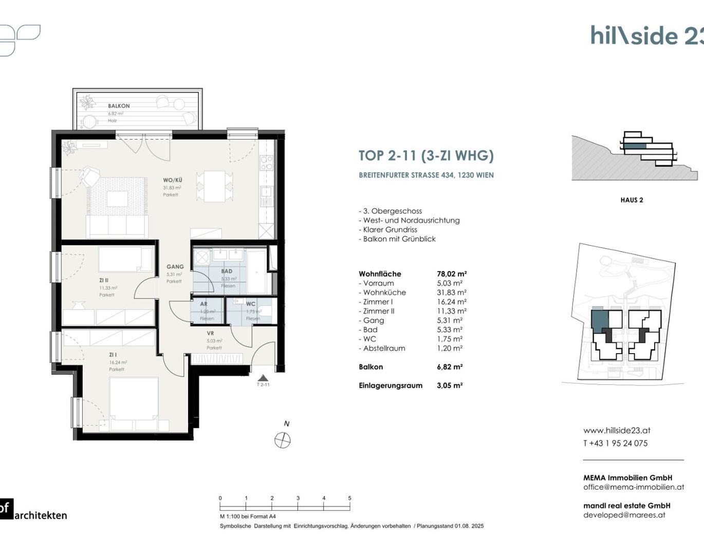 Gut aufgeteilte 3-Zimmer-Dachgeschosswohnung mit Balkon zu verkaufen!