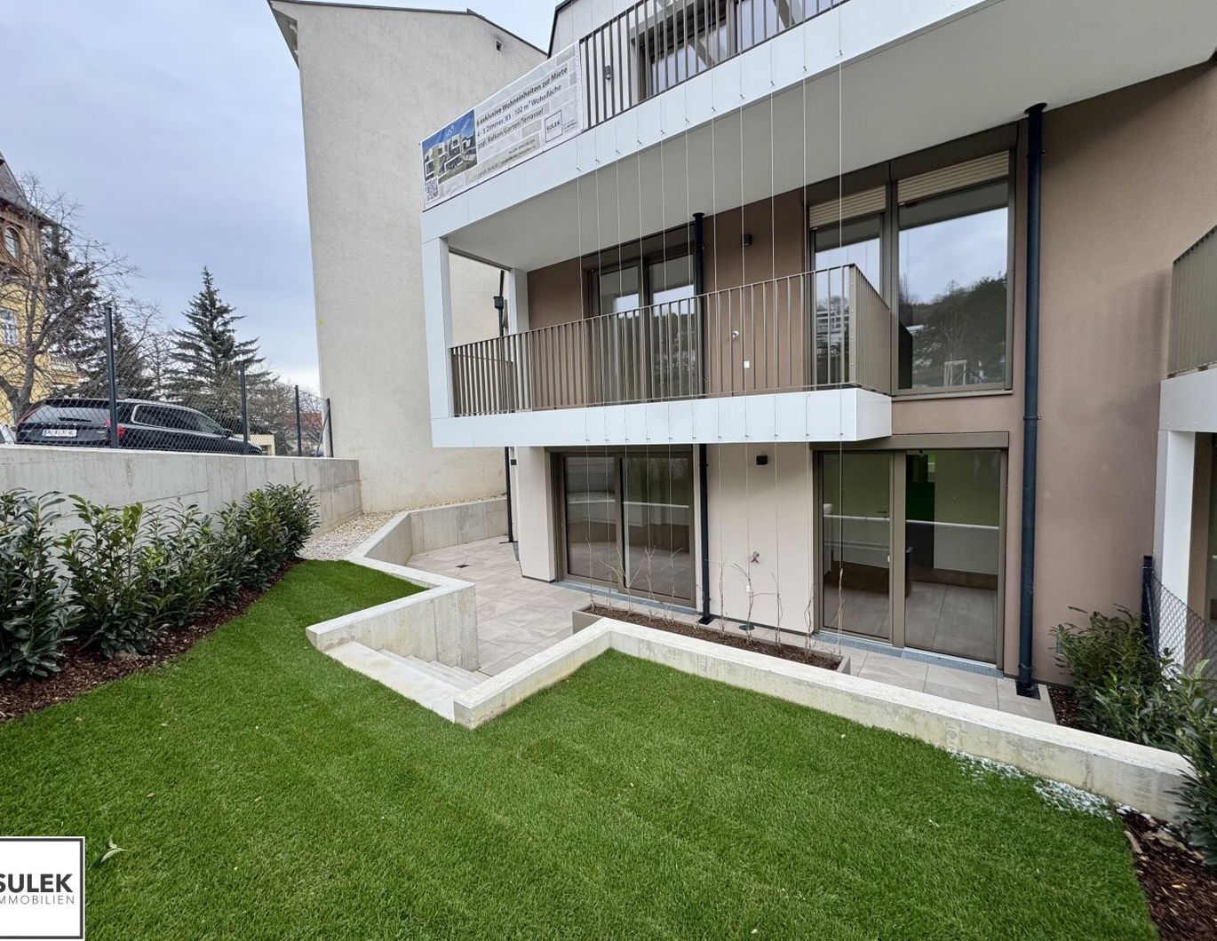 Wohnen in der SCHEFFERGASSE 4: durchgestreckte 4 Zimmer Wohnung mit Terrasse und Garten - Erstbezug ab Q1/2026!