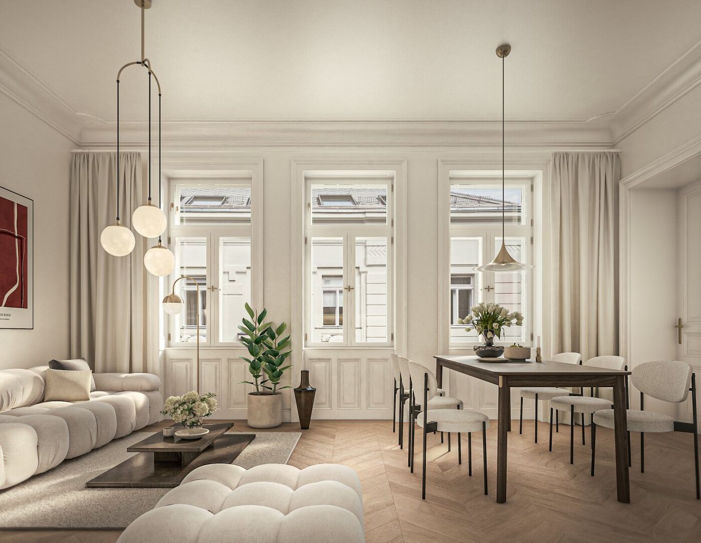 Exklusive Etagenwohnung mit zwei Loggien im klassischem Wiener Flair - ANDEA Parkside Residences