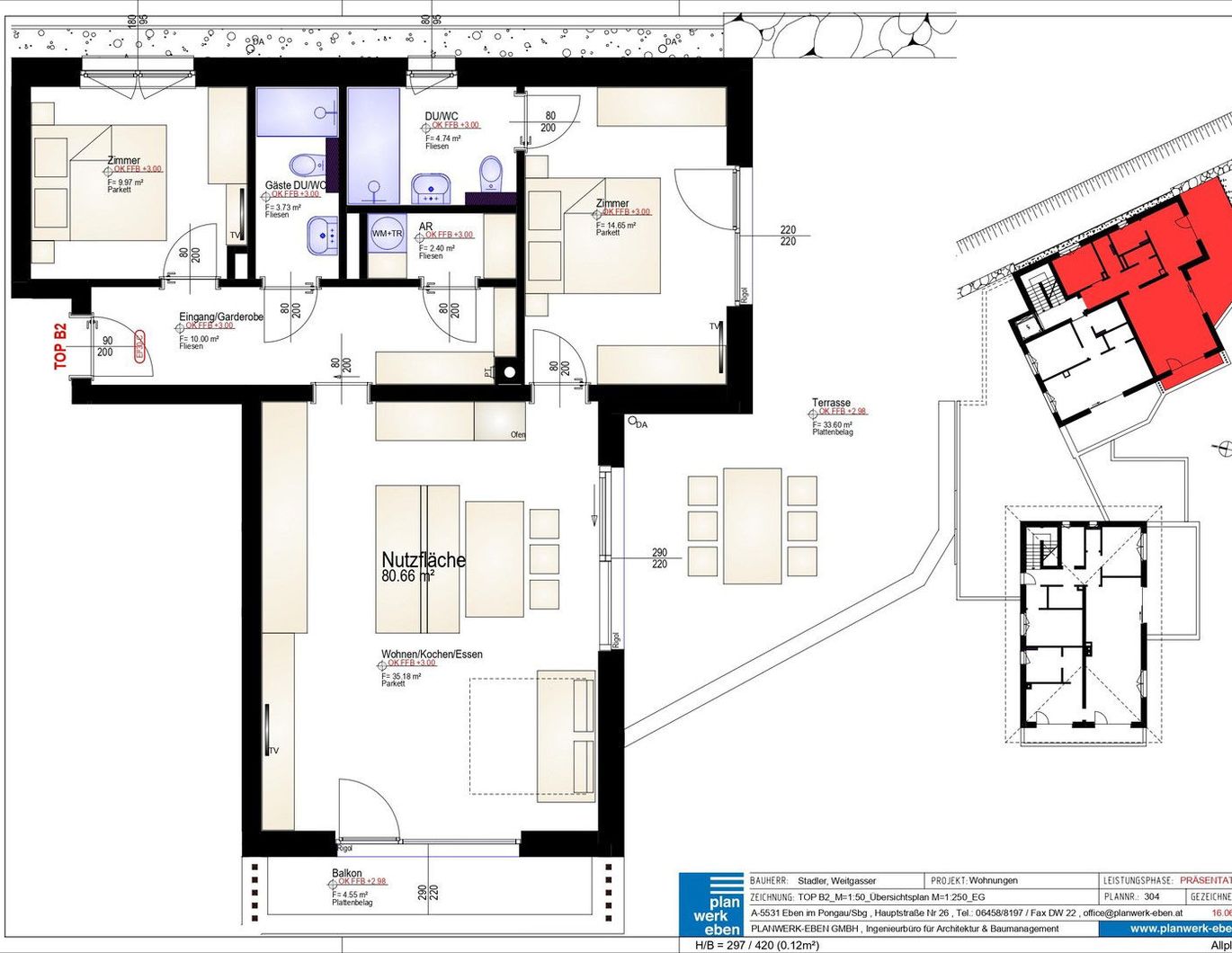 wunderschöne 3 Zimmer Neubau Wohnung in Sonnenlage in Eben