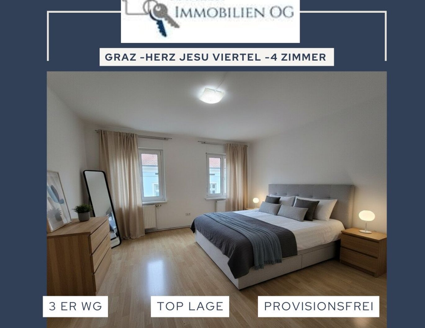 Graz - Herz-Jesuviertel - 4 Zimmer - Altbau - WG fähig- Provisionsfrei