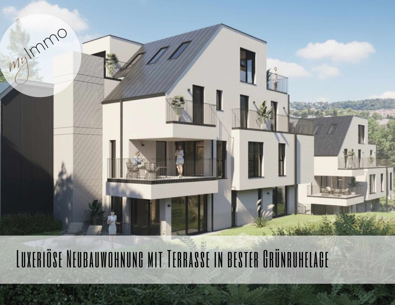 Luxuriöse Neubauwohnungen mit Terrasse in bester Grünruhelage