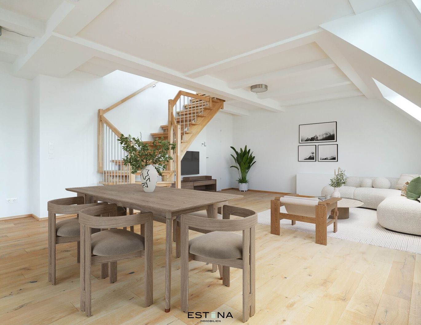 Offen gestaltete Dachgeschoss-Maisonette mit Wintergarten und Terrasse | Erstbezug