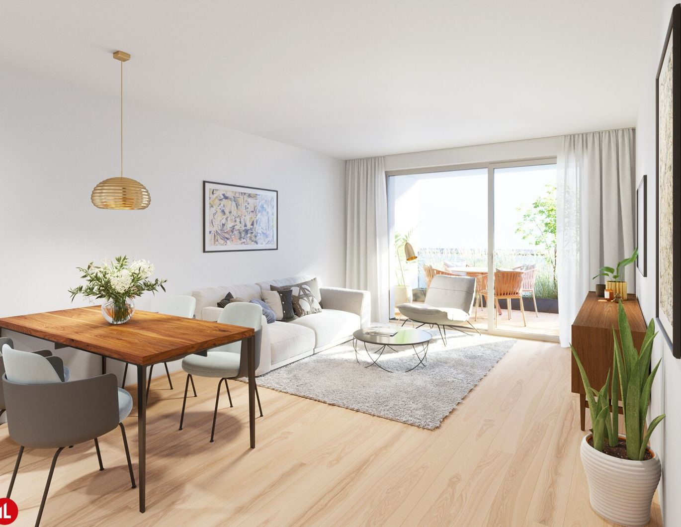 2 Zimmer Terassen-Wohnung in Ruhelage