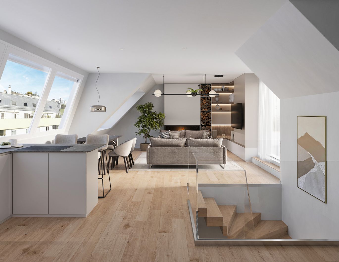 Exklusive Luxus-Dachgeschosswohnung mit großzügiger Terrasse - Ein Meisterwerk des Wohnens - Dachterrassen-Maisonette zu kaufen in 1030 Wien