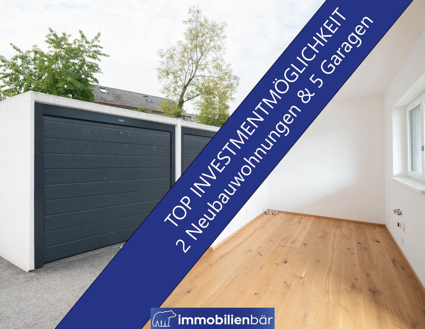 Top-Investment für Anleger: Zwei Neubauwohnungen und 5 Garagen als Paket in Sierninghofen-Neuzeug