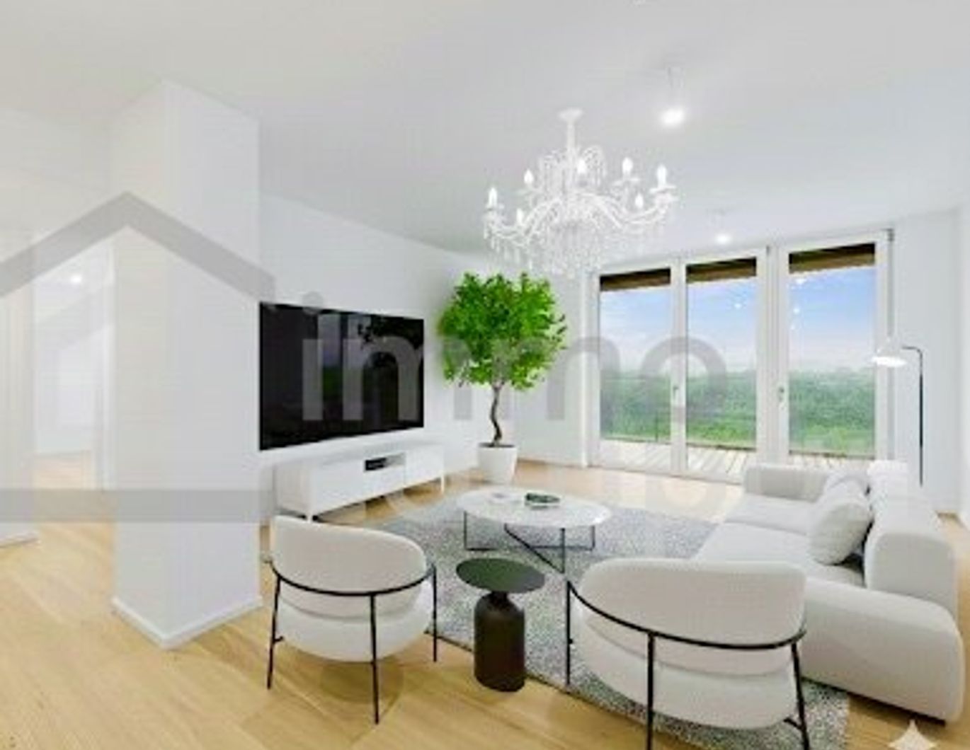 Luxuriöse Wohnung mit 32 m2 großem Balkon und Stadtblick in einem neuen, mehrstöckigen Premiumgebäude + Tiefgaragenplatz! 2. Bezirk. U2