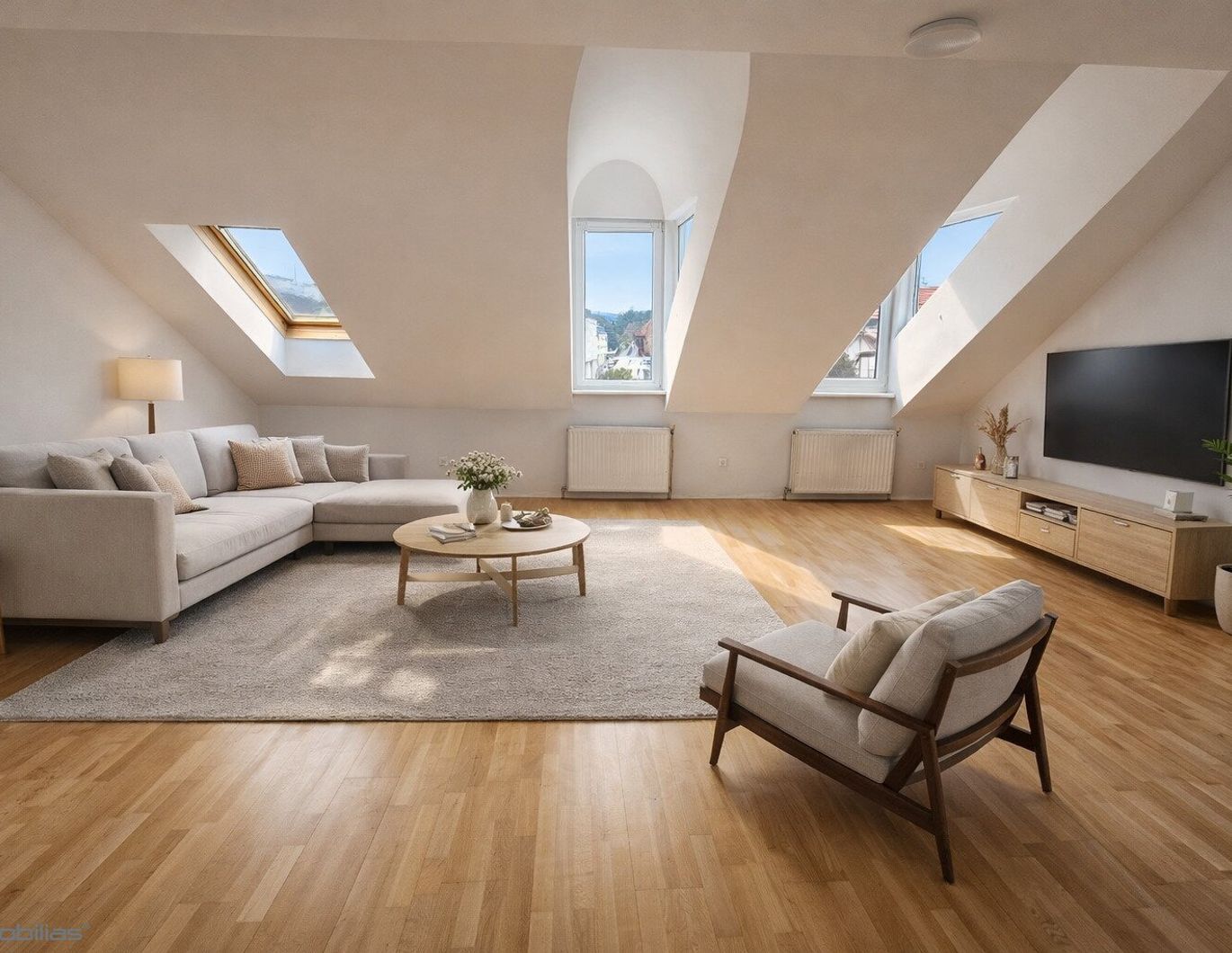 Traumhafter Blick von der Dachterrasse in die Ferne....