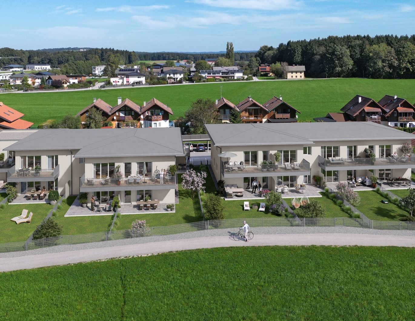 Moderne 2-Zimmer-Wohnung in Perwang: Erstbezug mit Balkon für 326.500 €!