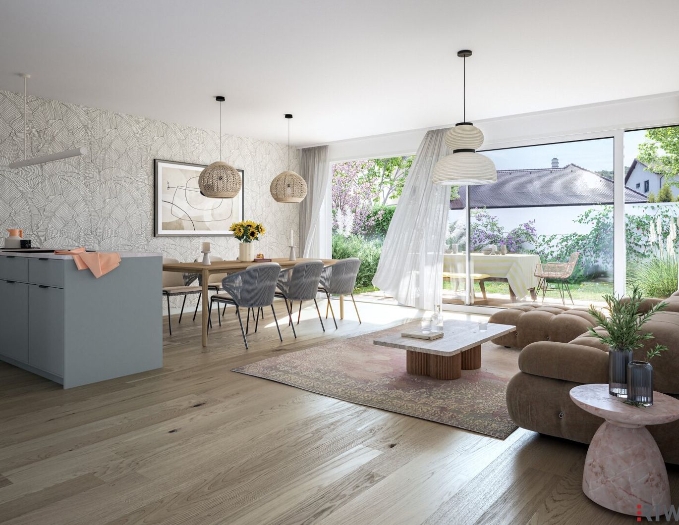 ERSTBEZUG IM ZENTRUM | Exklusives Townhouse Nähe Stadtplatz | Südwestseitiger Eigengarten | Sole-Wasser-Wärmepumpe | 2 TG-Stellplätze