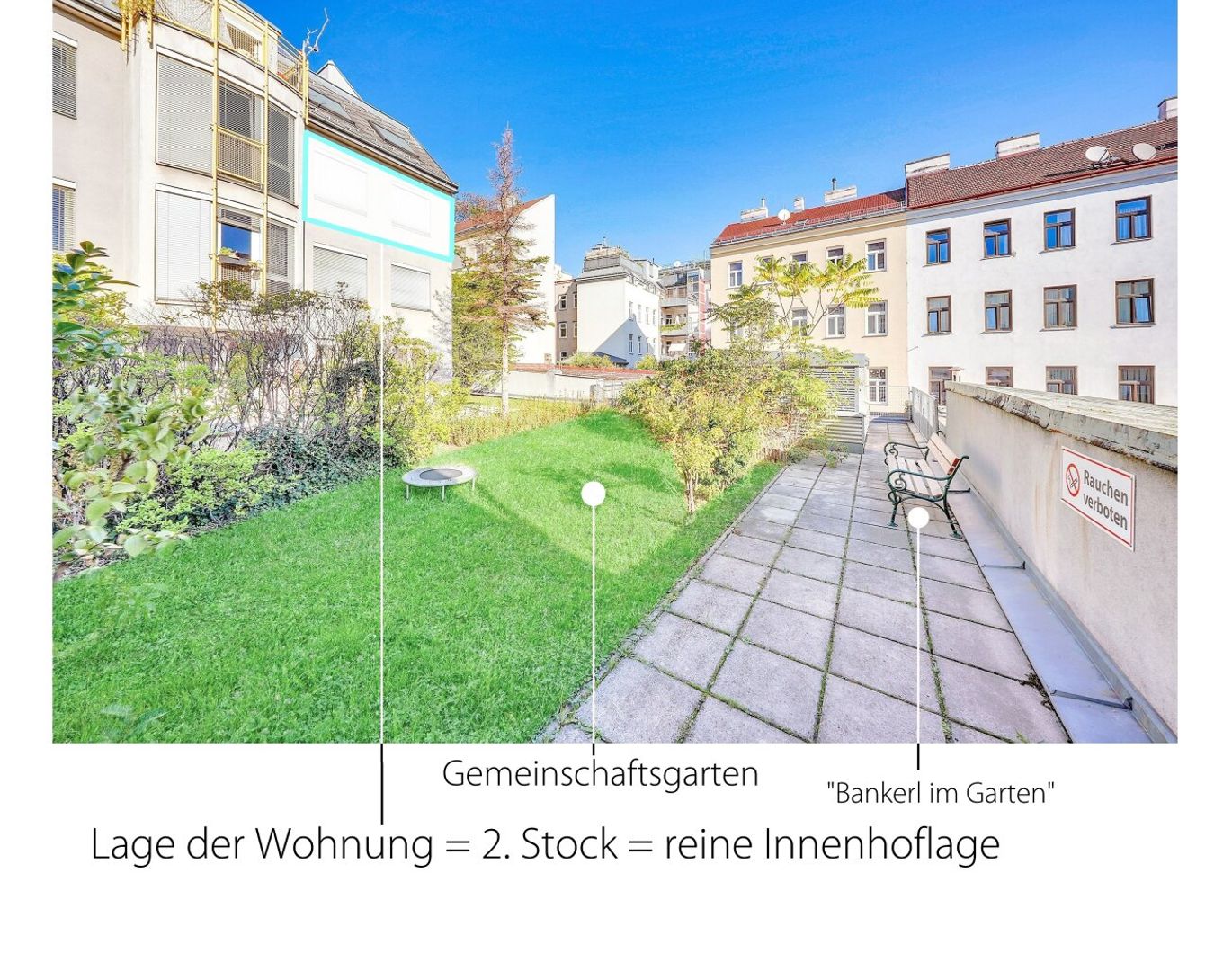 TOP 19b I 2 Zimmer I 2. Stock I Gemeinschaftsgarten I Komplettküche I Innenhoflage I U6 Nähe I Neubau