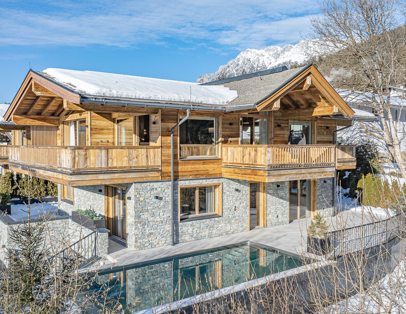 Luxuschalet mit Pool in Toplage am Fuße des Wilden Kaiser