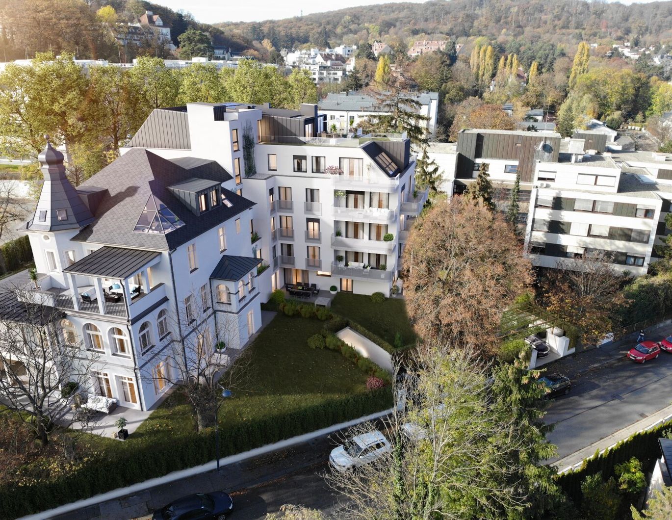 Traumhaftes 5-Zimmer Penthouse mit 2 Terrassen, großem Dachgarten und toller Aussicht - TWIN ESTATES