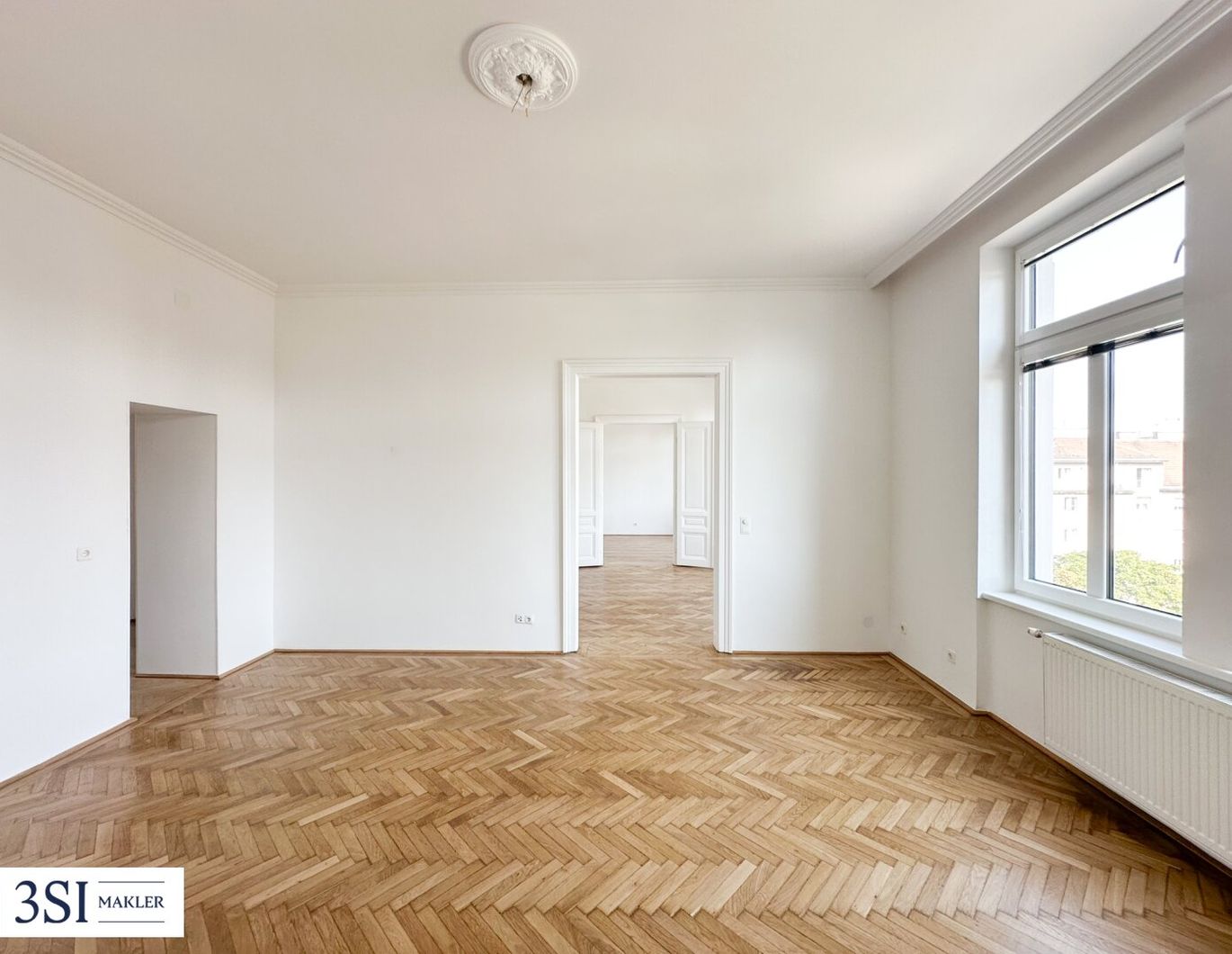 NEUJAHRSAKTION - PREISREDUKTION gültig bis 28.02.2026 - Elegante 4-Zimmer-Altbauwohnung mit Weitblick - in Top-Lage des 4. Bezirks beim Wiener Hauptbahnhof