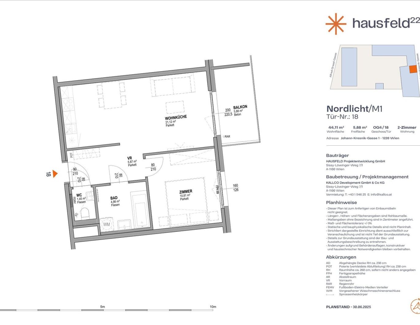 Unbefristete Neubau-Mietwohnung im Oberen Hausfeld | Termin online buchen: www.hausfeld22.at/nordlicht