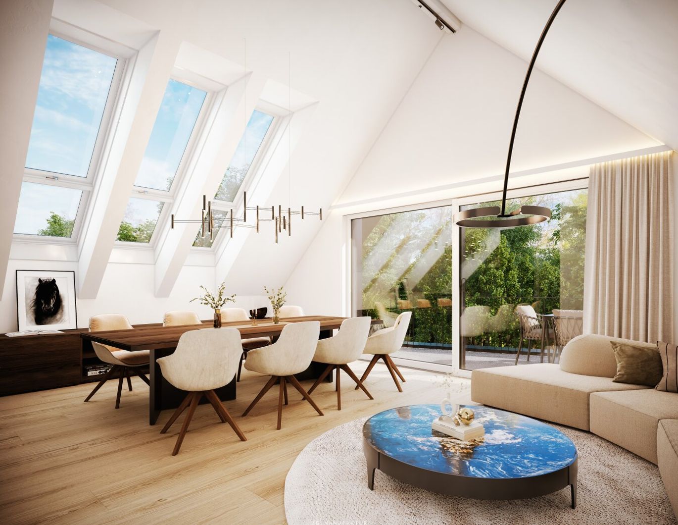 Premiumlage Leopoldskron: Edle 4-Zi Neubau-Dachgeschosswohnung mit bis zu 5 m Raumhöhe