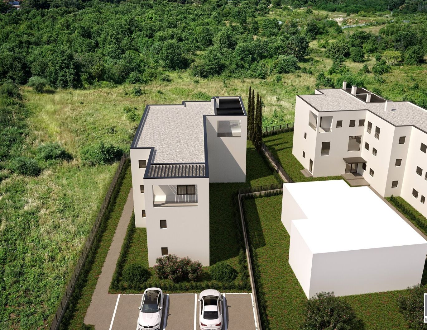 K3 - POREC - PENTHOUSE - unweit vom Zentrum entstehen 2 neue Wohnanlagen mit je 5 Einheiten - 800 Meter zum Meer