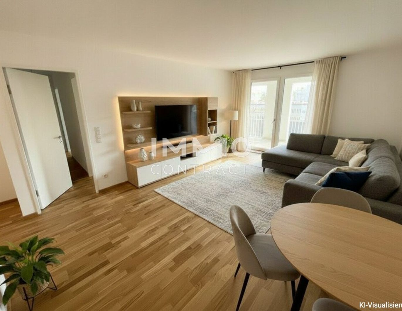 Lichtdurchfluteter Erstbezug: 3-Zimmer-Neubauwohnung mit Loggia und Weitblick