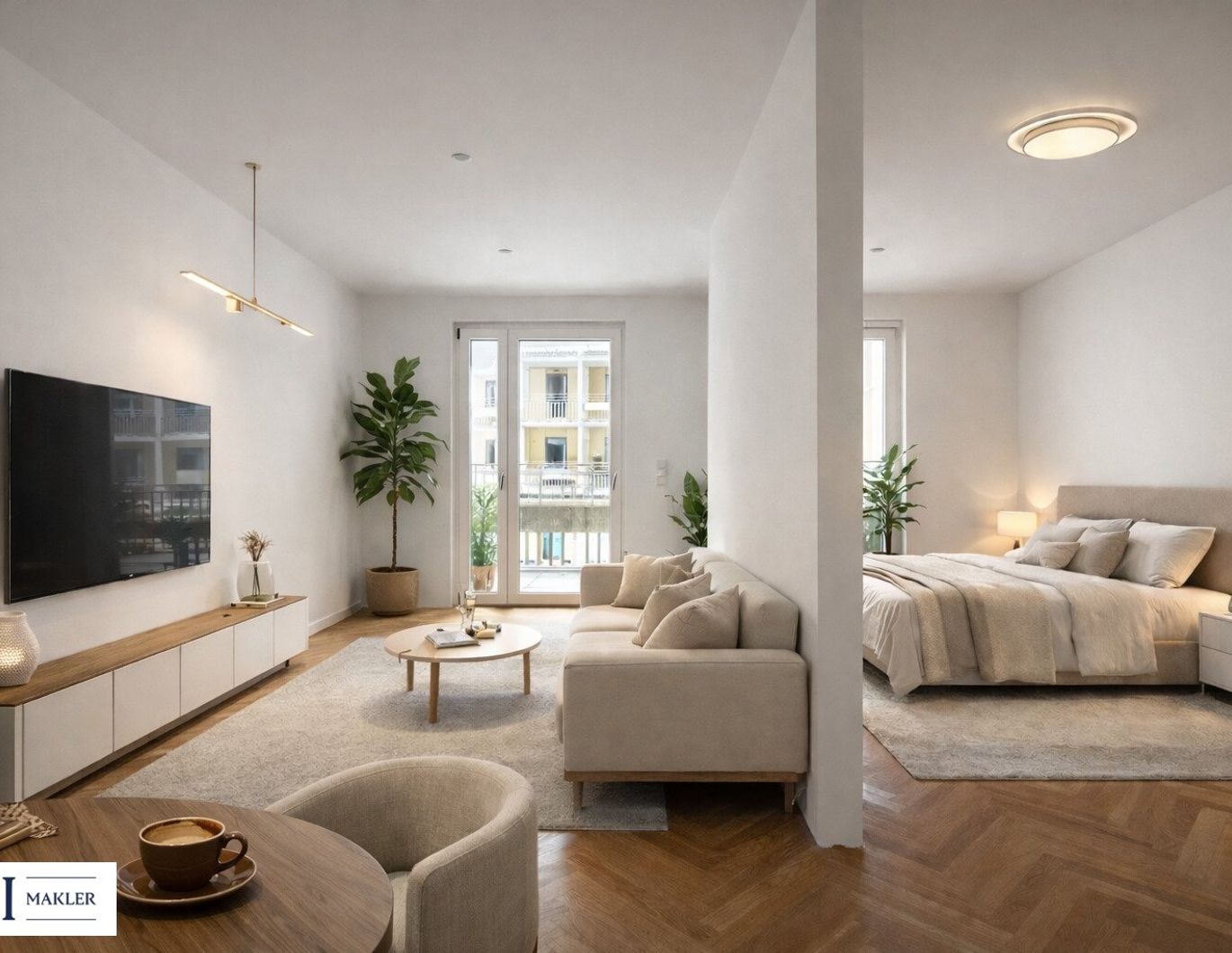 Kompakt wohnen, mit Community Features Wohnraum erweitern - 1,5 Zimmer im LeopoldQuartier