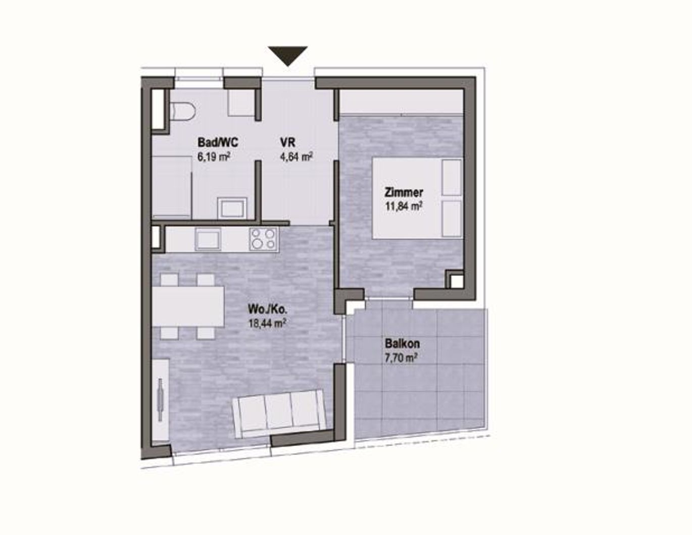 Graz Geidorf Neubauprojekt: Exklusive Anlegerwohnung (41m²) mit Balkon in bester Lage! Provisionsfrei