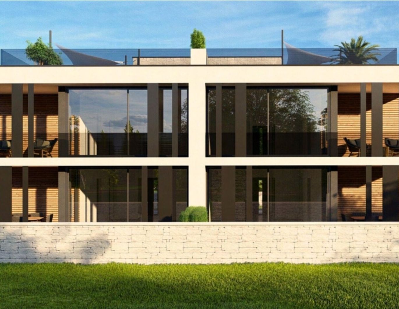 Traumhaftes Penthouse mit Balkon und ca. 50 m² Dachterrasse in Vabriga (Porec) nur wenige Gehminuten zum Meer - Erstbezug