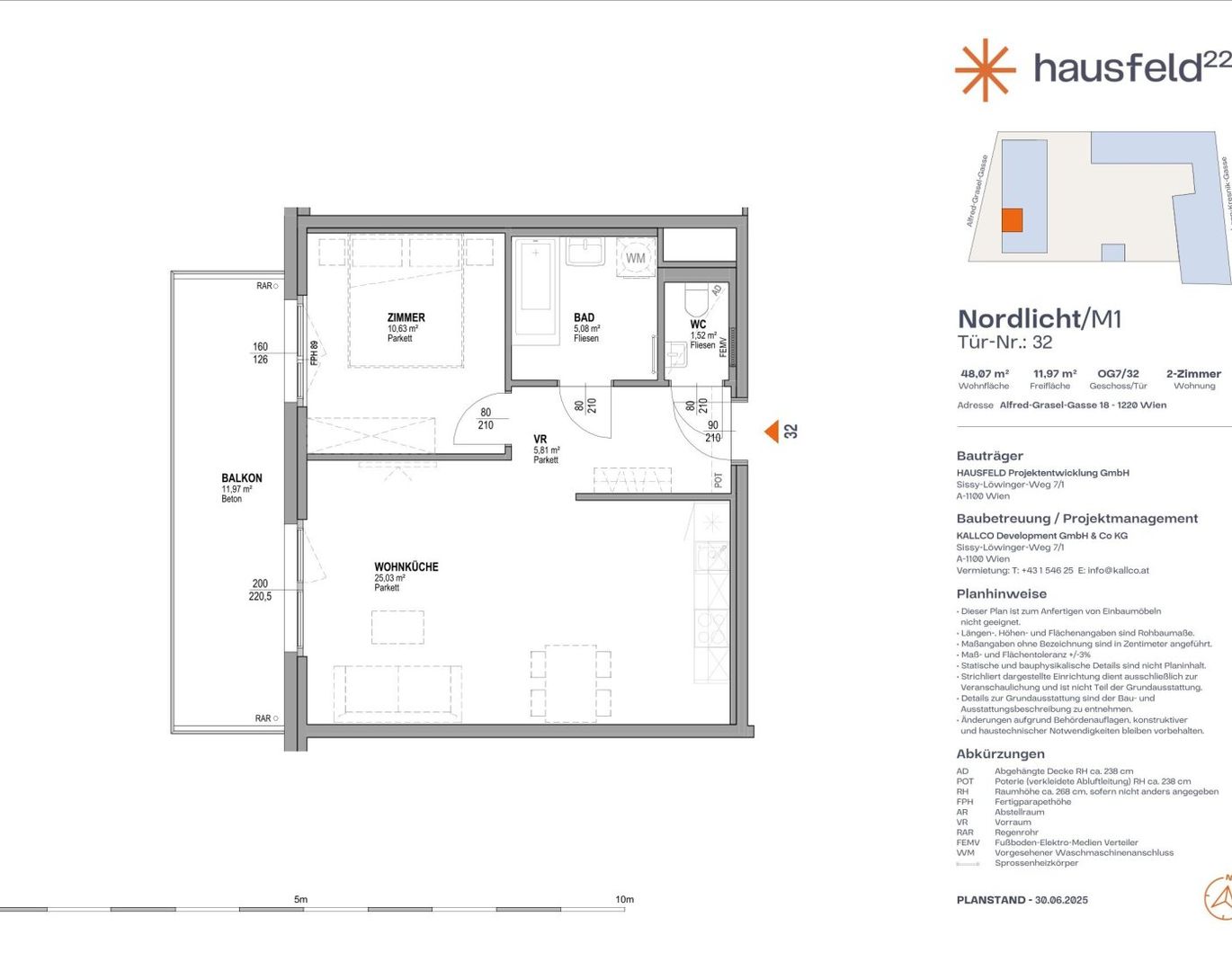 Unbefristete Neubau-Mietwohnung im Oberen Hausfeld | Termin online buchen: www.hausfeld22.at/nordlicht