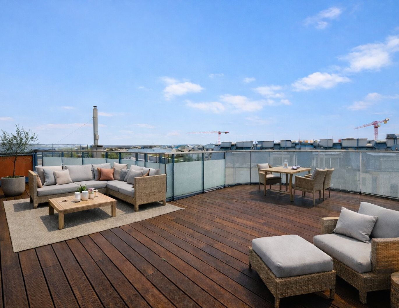 Penthouse-Maisonette mit 35 m² Terrasse auf Wohnebene & Fernblick - Wohnen über den Dächern der Stadt