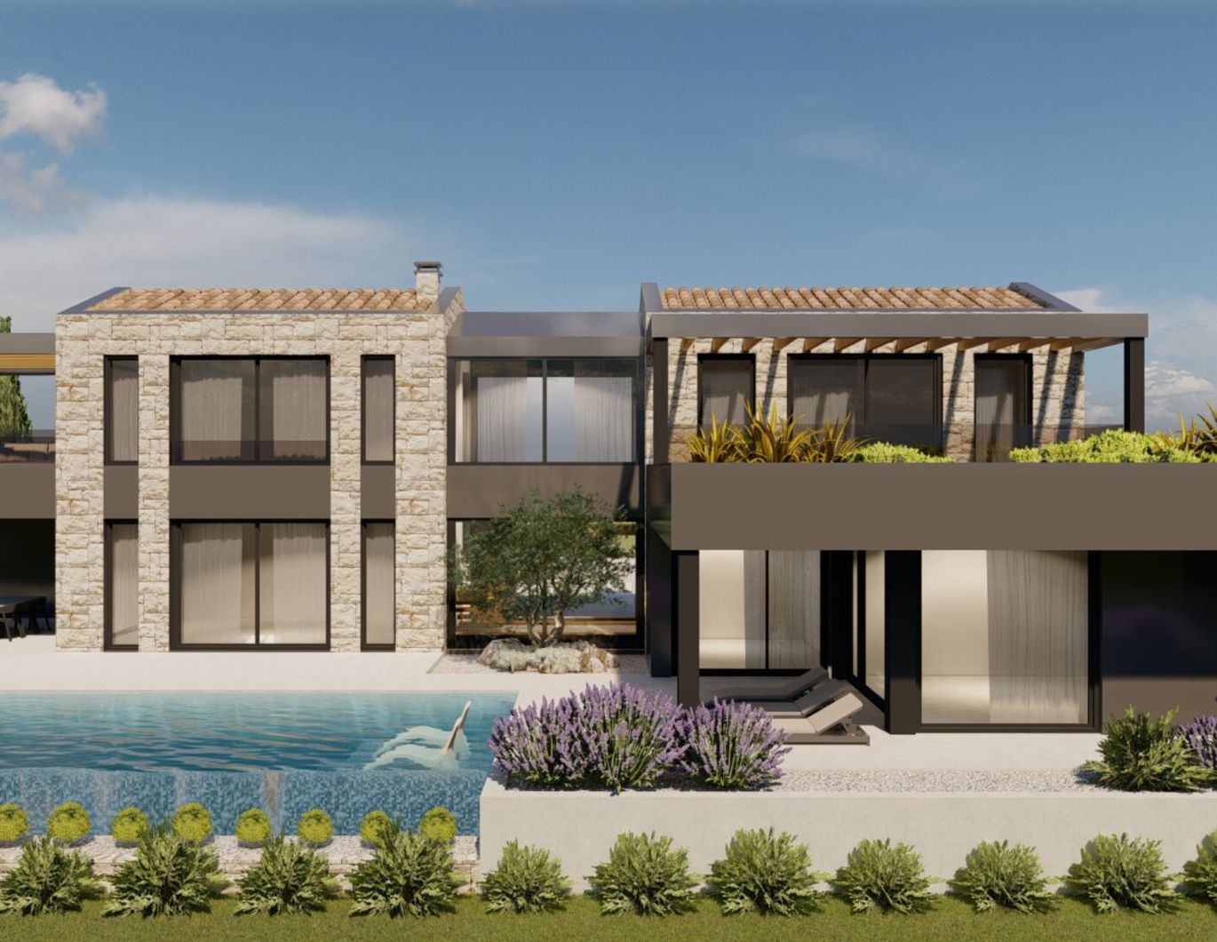 Gelegenheit - Exklusive Villa im Rohbau in Top-Lage und wunderbarem Meerblick