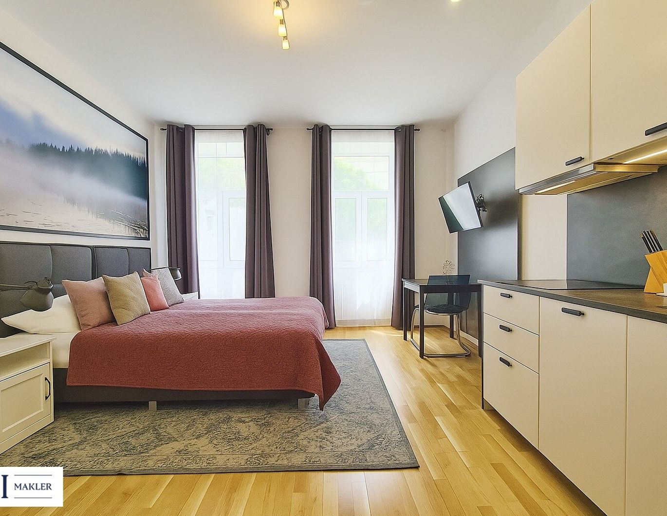 Heute besichtigen, morgen einziehen! - Teilmöblierte 1-Zimmer-Wohnung mit Blick auf den ruhigen Familienplatz