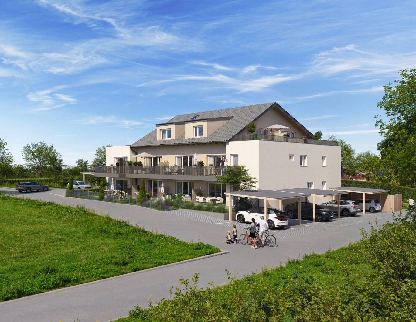 Moderne Dachgeschosswohnung in Ried: Erstbezug mit Terrasse