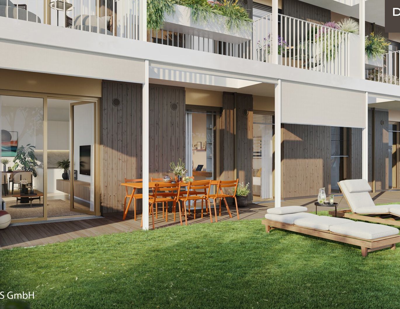 | BALKON | NATÜRLICH DRAUSSEN | BF 14A | ANLEGER | VILLAGE IM DRITTEN | FERTIGSTELLUNG 2027