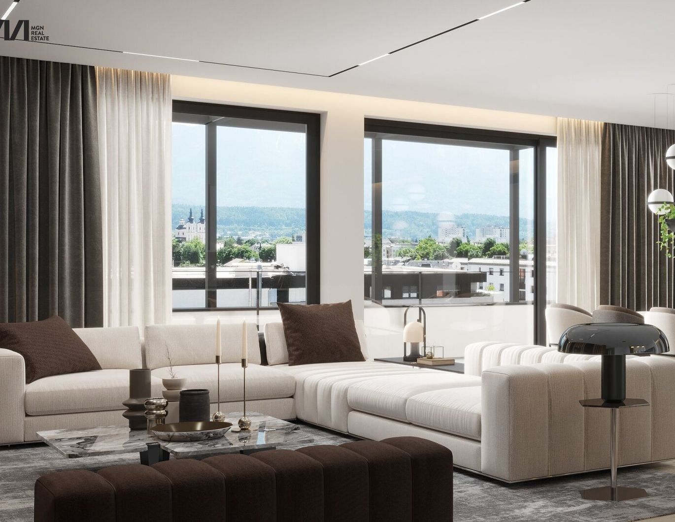 RESERVIERT: Exklusive Penthouse-Wohnung mit atemberaubender Terrasse und Panoramablick- Ideal auch als Büro Nutzbar