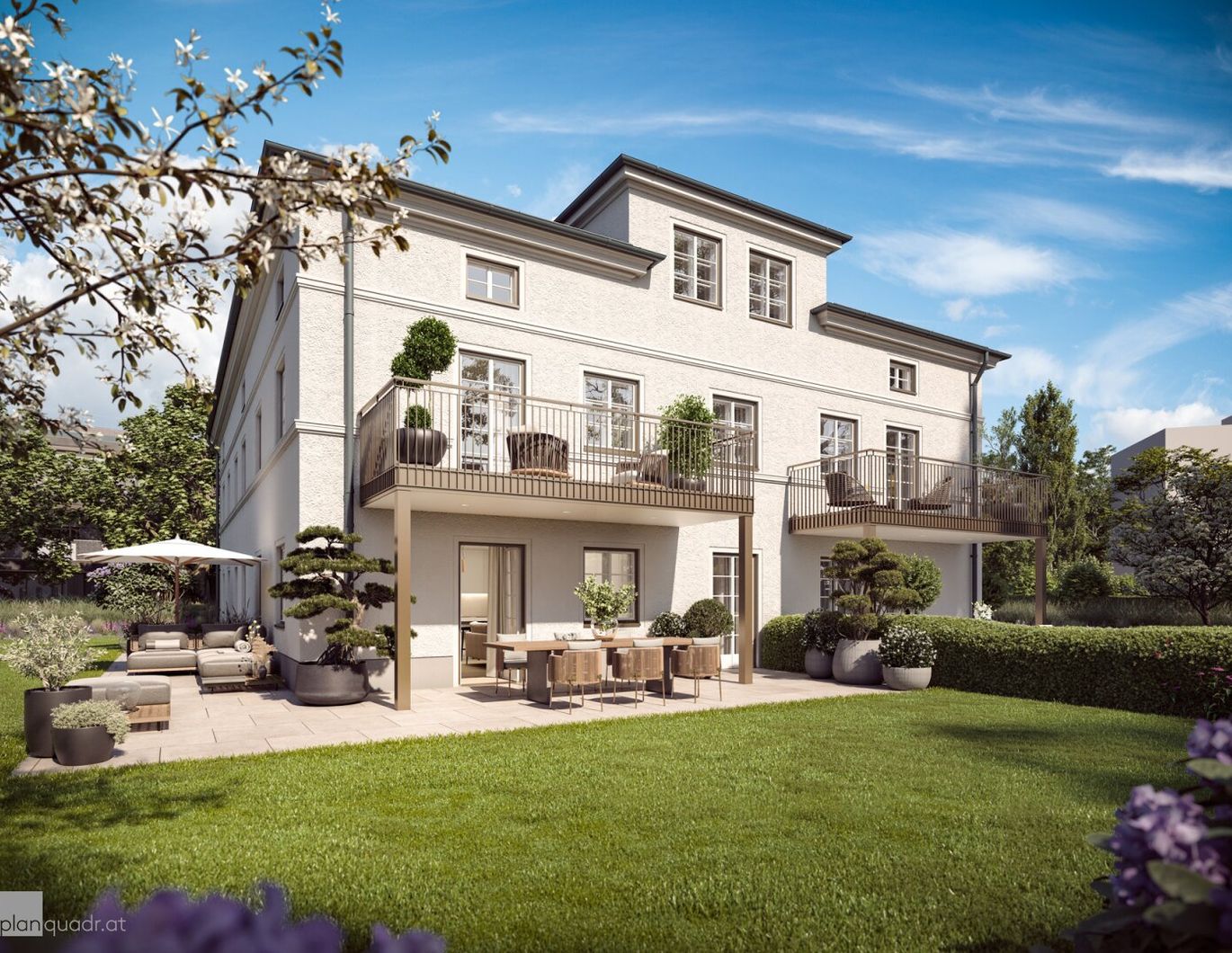Gartenwohnung in Maxglan-Riedenburg: Modernes Wohnen im historischen Ganshof