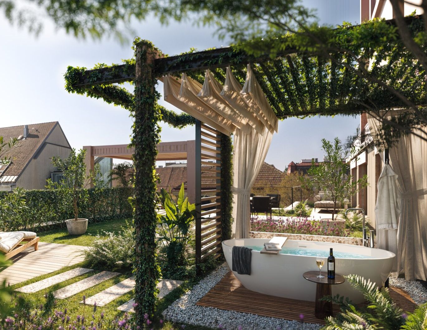 FUNKHAUS - Sonnenuntergang mit Blick auf die Diplomatische Akademie