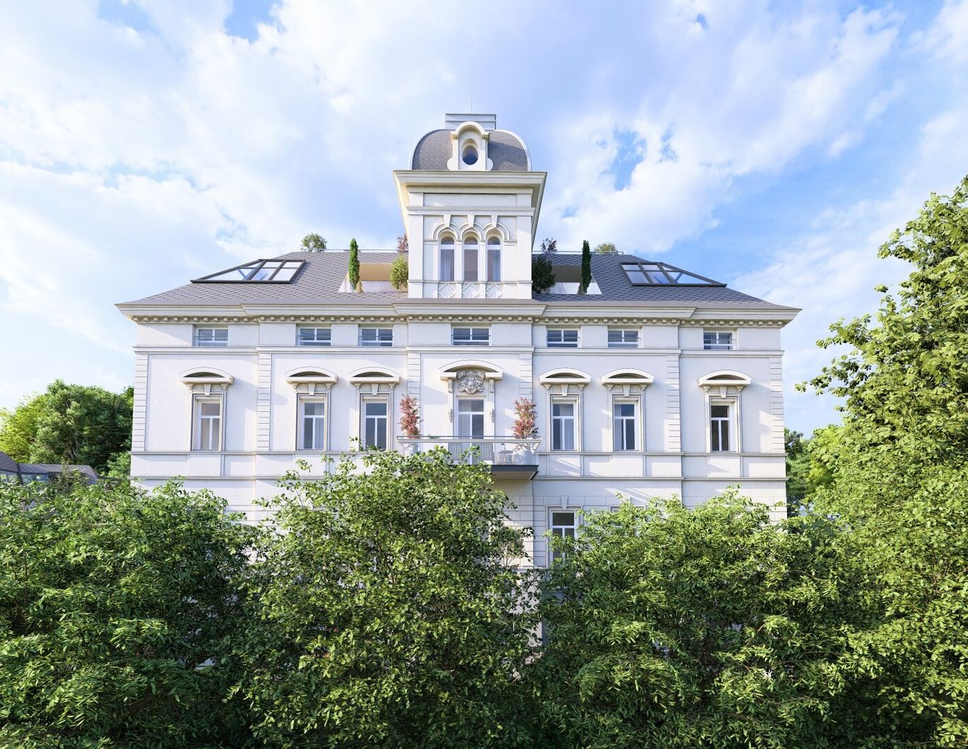 WIENTALBLICK | Wohnung in der historischen Sommerresidenz Villa Seutter mit 4,4m Raumhöhe | seltenes Sanierungsobjekt mit geplantem Balkon (ca. 11,96m²)