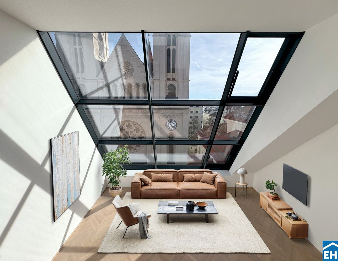 Spektakuläre Dachgeschoßmaisonette mit Terrassentraum und Blick auf die Canisiuskirche