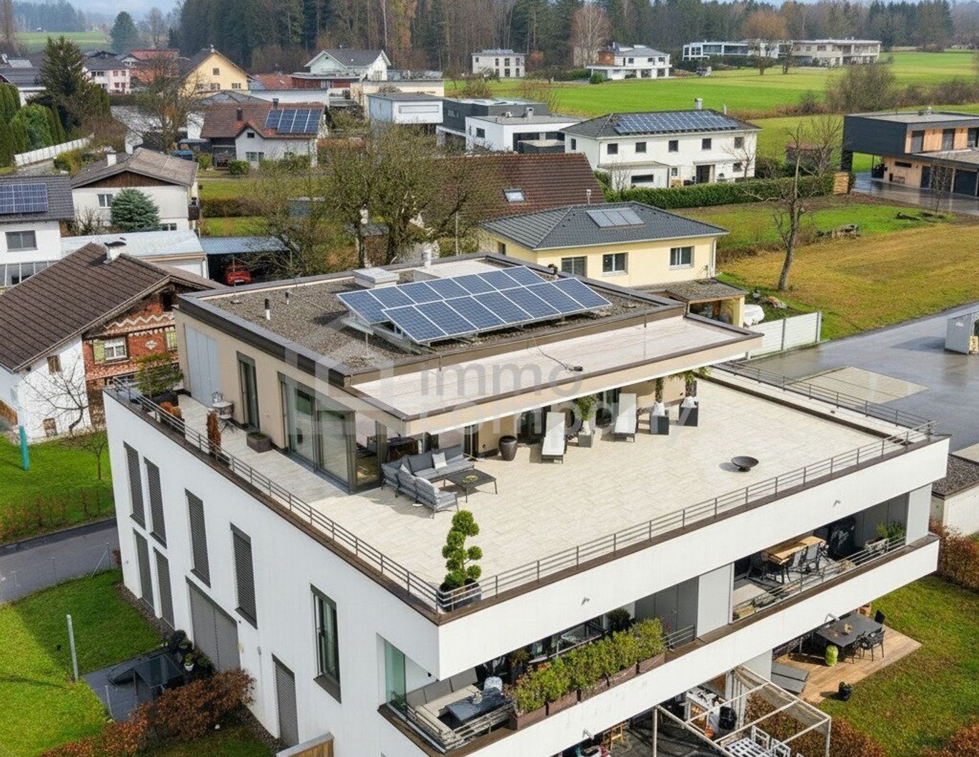 !!! PREISREDUKTION !!! Exklusive Penthouse-Wohnung | 188m² Terrasse | Koblach | Bergblick | TG-Stellplatz