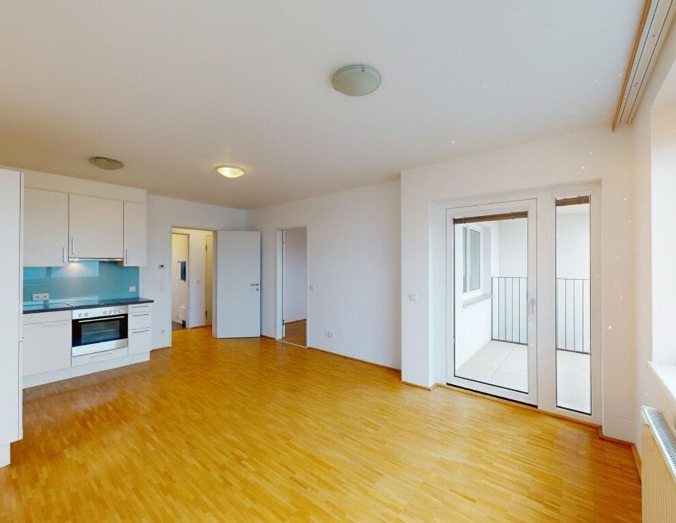 Letztes Regelgeschoss: Neubauhit im Viertel Zwei | 6.OG | Parkplatz | Loggia