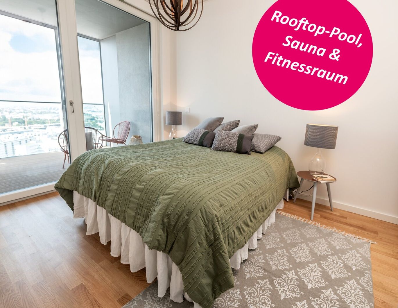 Exklusive 2-Zi.-Wohnung mit Loggia & Sauna bei der U1