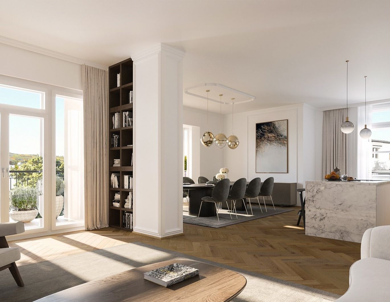 Exklusive Etagenwohnung mit Terrassen in Toplage Döblings