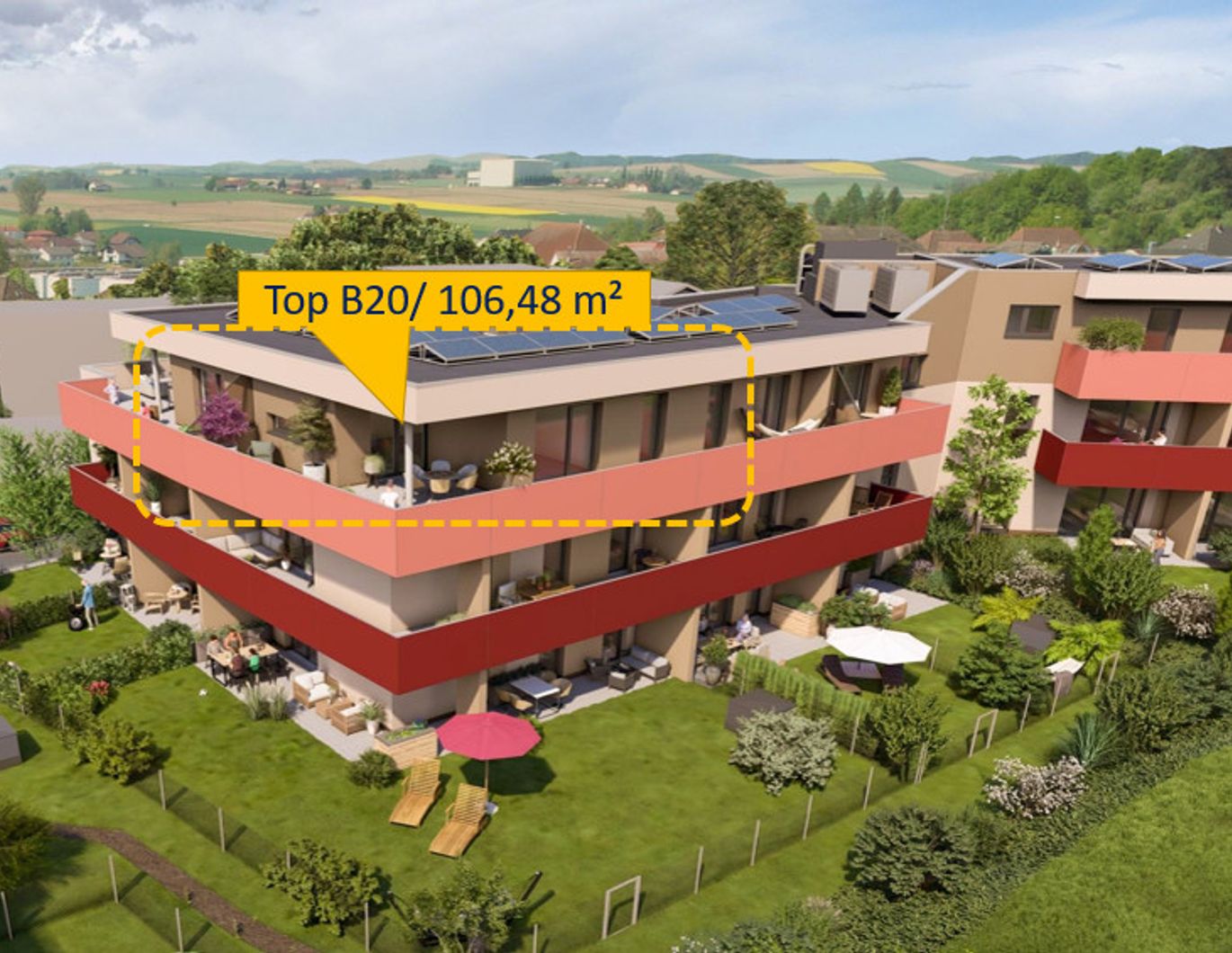 4-Zi Penthouse mit Weitblick in den STADTTERRASSEN PEUERBACH - provisionsfrei! ** JETZT FRÜHKÄUFER-RABATT!**