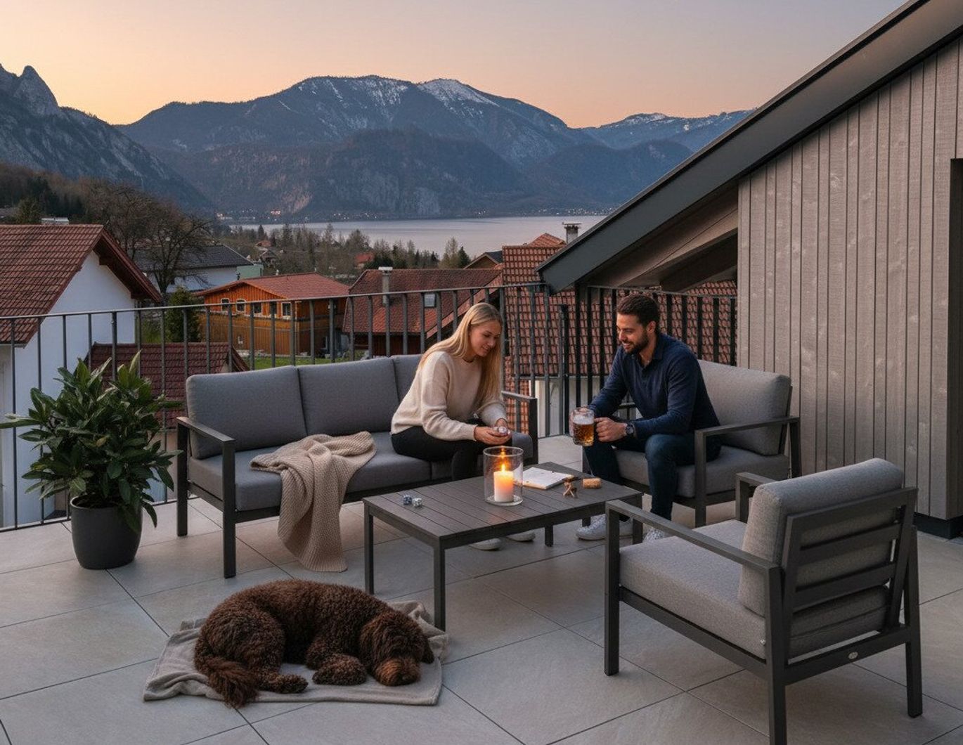 Traumhafte Penthousewohnung mit Attersee-Blick: Erstbezug mit Balkon und Terrasse!