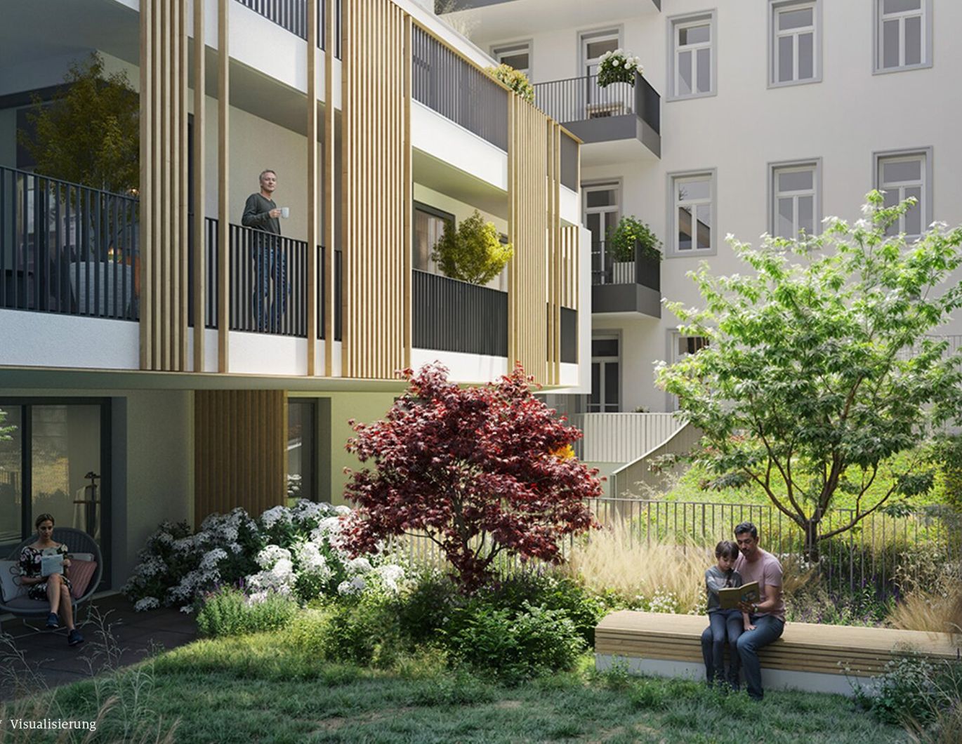 RÜCKZUGSORT IM GRÜNEN: STILVOLLE MAISONETTE MIT GARTEN