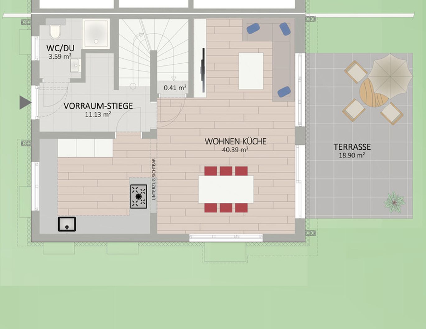 Aller guten Dinge sind 3  Stockwerke unweit des Nationalparks Donau-Auen und U2. Wärmepumpe, Klimaanlage,