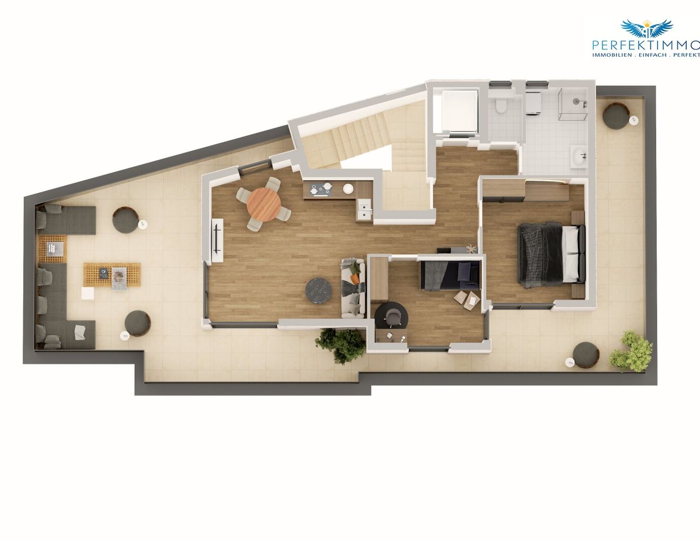 Exklusives Penthouse mit fantastischer Dachterrasse im Neubau