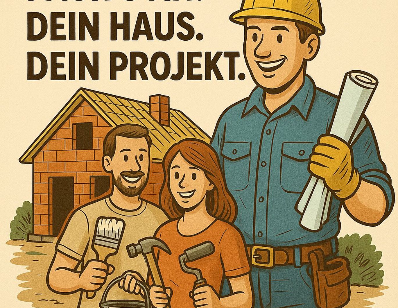 Pack's an. Dein Haus. Dein Projekt. für die baugenehmigten pläne der doppelhäuser