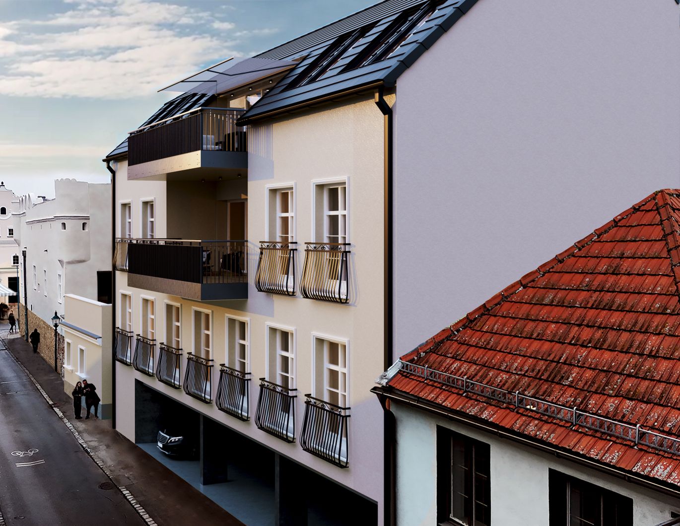 Luxus-Dachgeschosswohnung / Neubau-Ersbezug / Großer Balkon / KFZ-Stellplatz